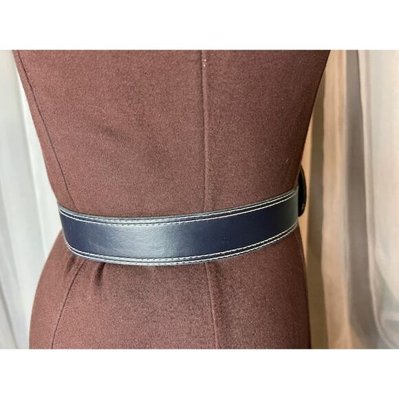 belt navy white stitching mod vintage - Picture 8 of 11
